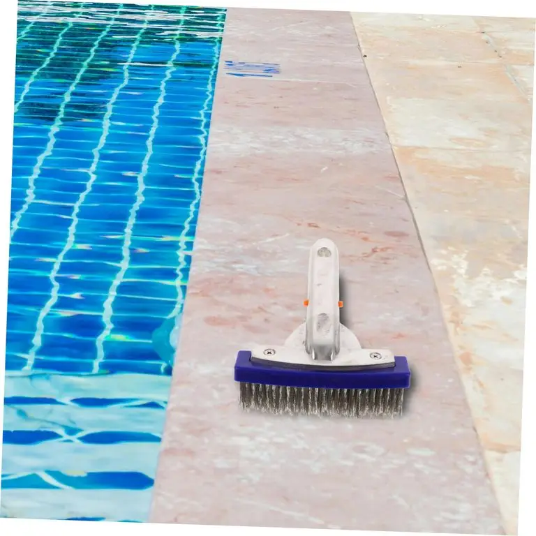 Pool floats and cleaning gear sanitized during mustard algae treatment in Atlanta GA